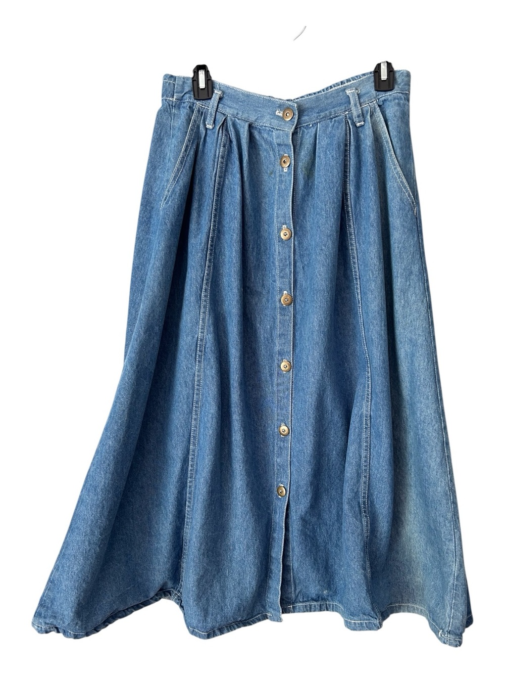 Venice Blues Vintage Long Denim Skirt Size 12 Made in the USA